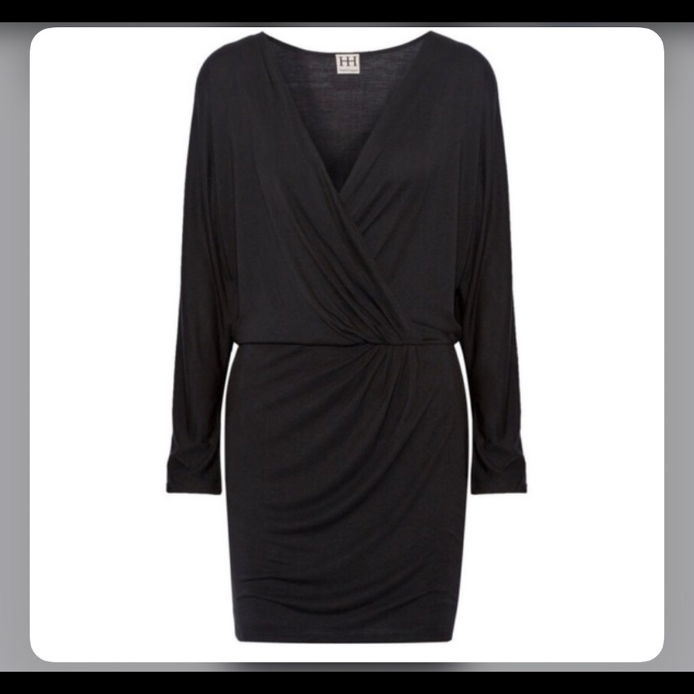 Haute Hippie NWT Black Faux Wrap dress sz XS